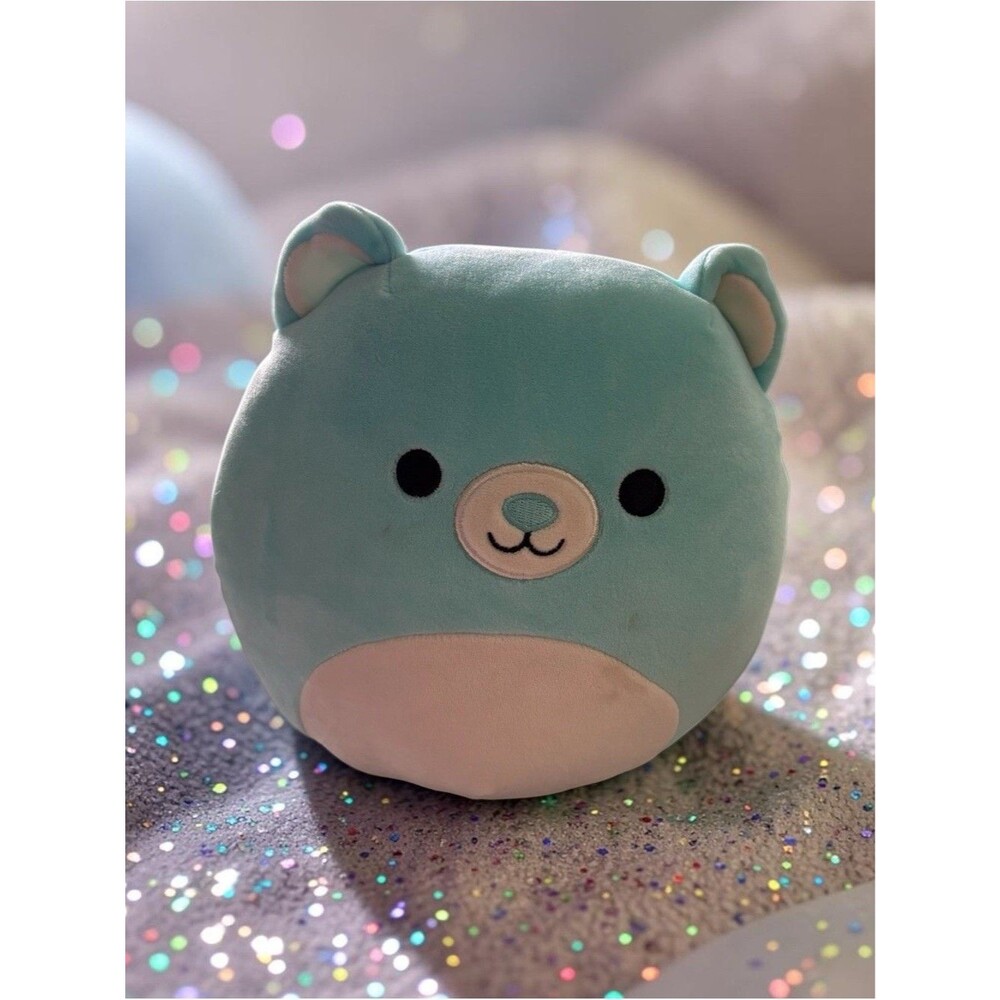 Squishmallow Blue Bear Plush 8 Inch Pastel Aqua Teddy Bear Collectible